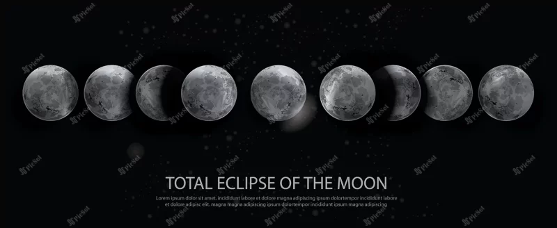 total eclipse moon vector illustration_73621 705 / ماه گرفتگی کامل