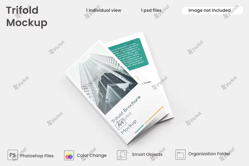 trifold brochure mockup premium psd / موکاپ بروشور