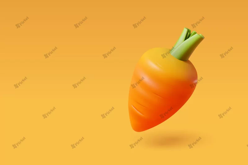 vector 3d carrot fresh vegetable concept eps 10 vector / هویج سه بعدی مفهوم سبزیجات