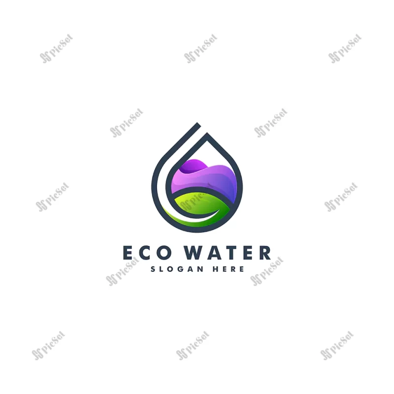 water leaf logo design nature logotype / لوگوی برگ آب طبیعت