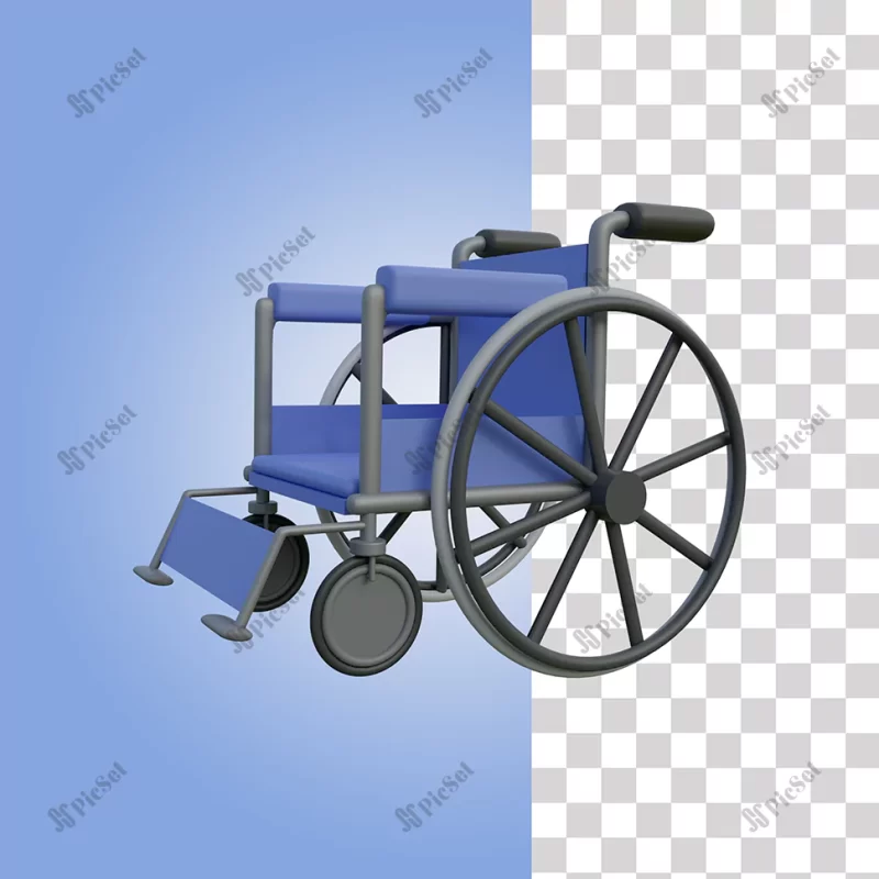 wheelchair 3d illustration / تصویر سه بعدی ویلچر