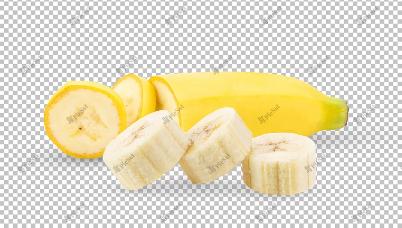 banana slice isolated alpha layer / تکه جدا شده موز سه بعدی