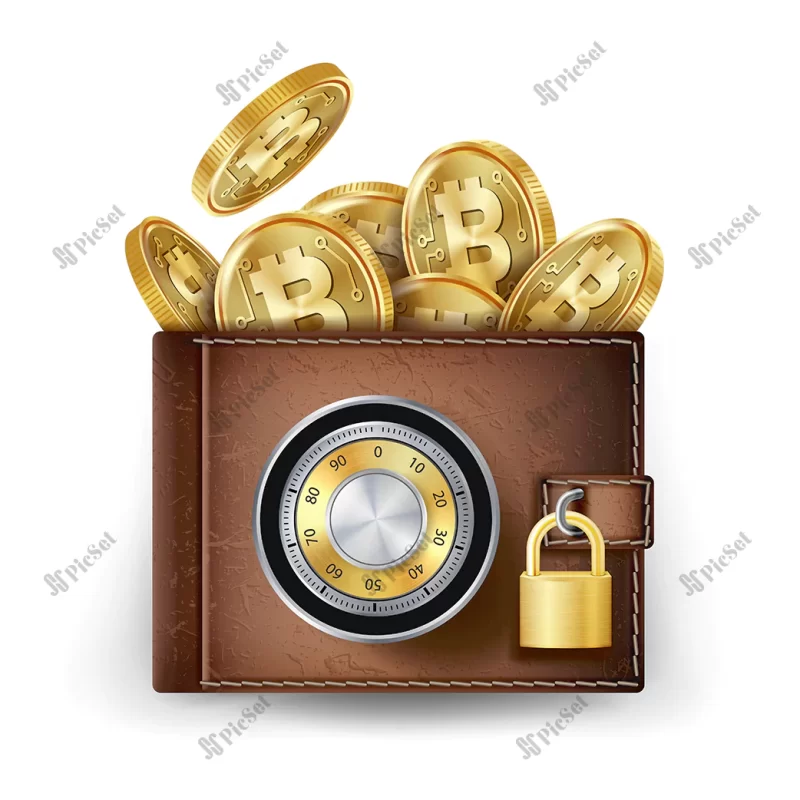 bitcoin leather wallet / کیف پول چرمی بیت کوین رمز ارز دیجیتال با قفل