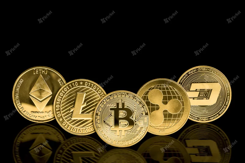 crypto currency coin / سکه ارز دیجیتال، بیت کوین، اتریوم