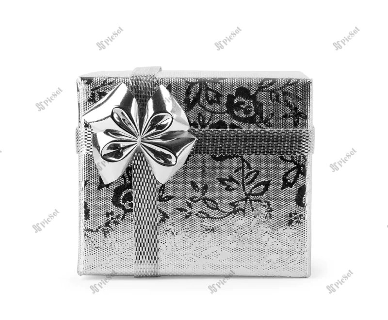 gift box isolated white background / جعبه هدیه کادویی