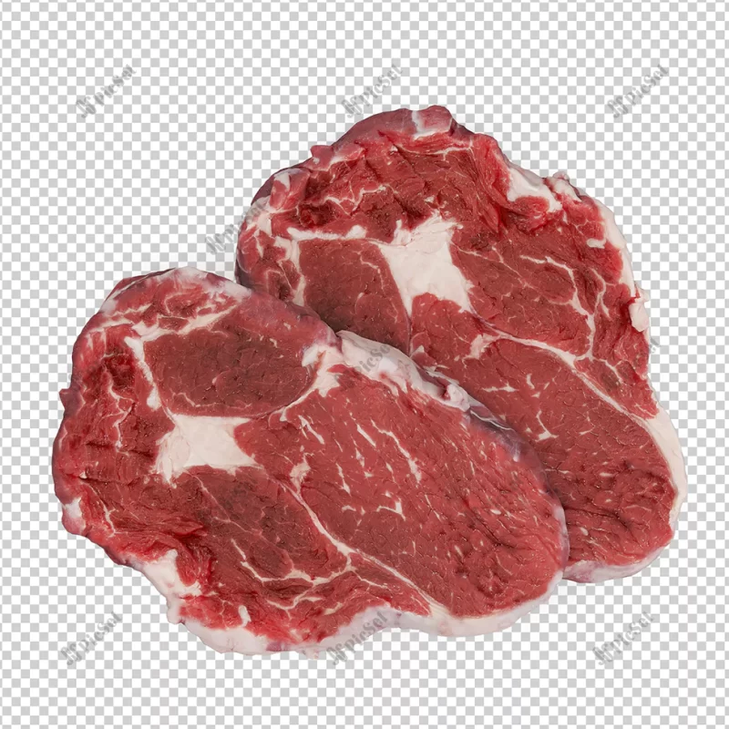 isometric roar steak / استیک سه بعدی ایزومتریک، گوشت قرمز خام تکه شده
