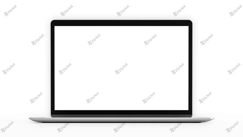laptop with blank screen computer mockup clipping path 3d render / سه بعدی لپ تاپ با صفحه نمایش خالی موکاپ کامپیوتر