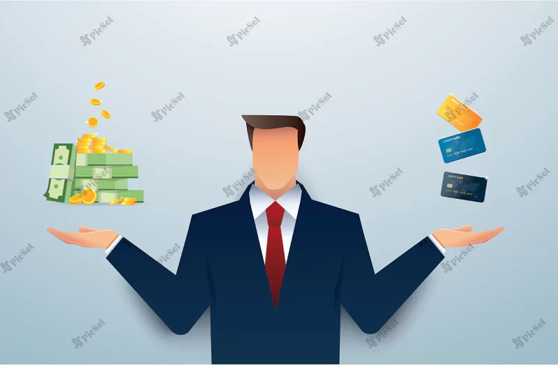 man suit choosing money credit card / مرد و انتخاب کارت اعتباری پول