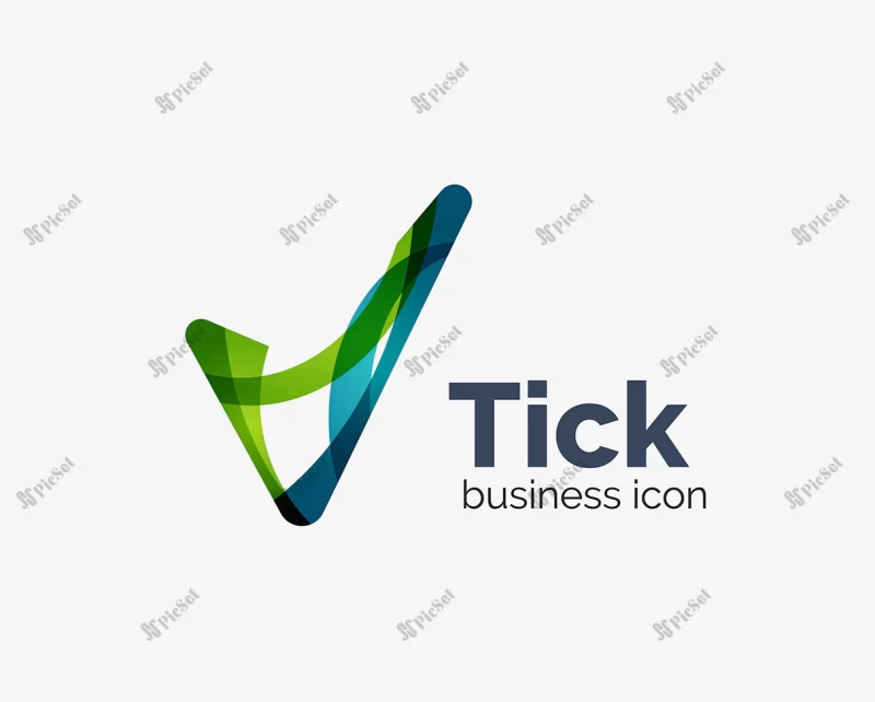 modern tick abstract wave logo design / لوگوی تیک مدرن، علامت صحیح درست نایک