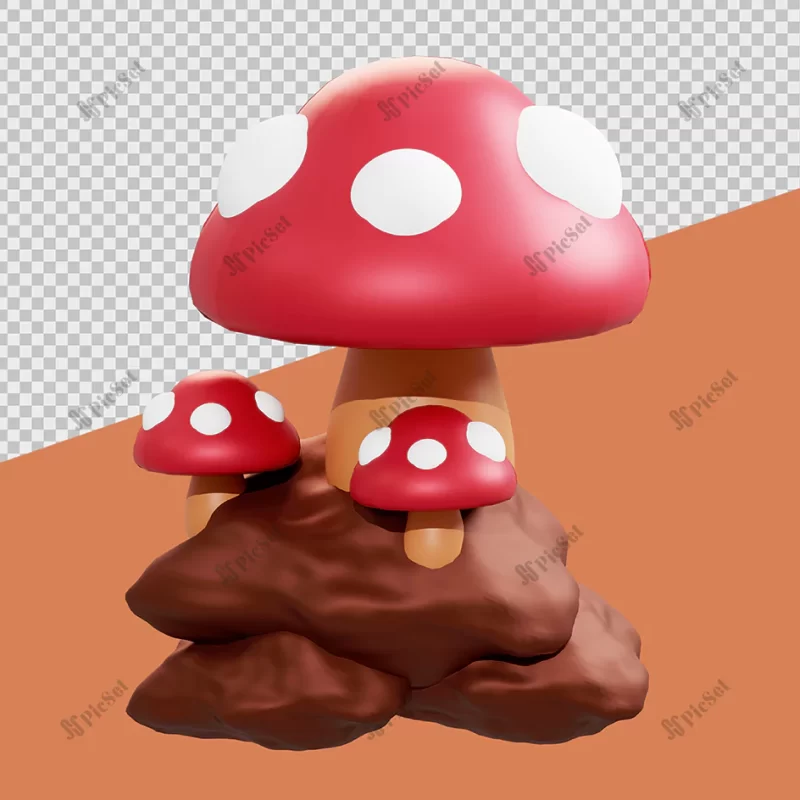 mushroom 3d medical illustrations / قارچ سه بعدی