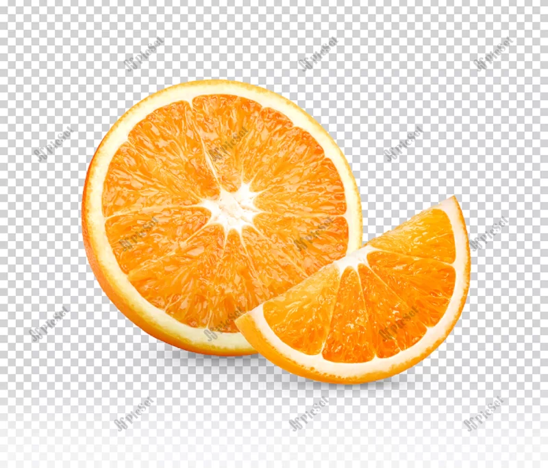 sliced orange isolated / میوه برش پرتقال