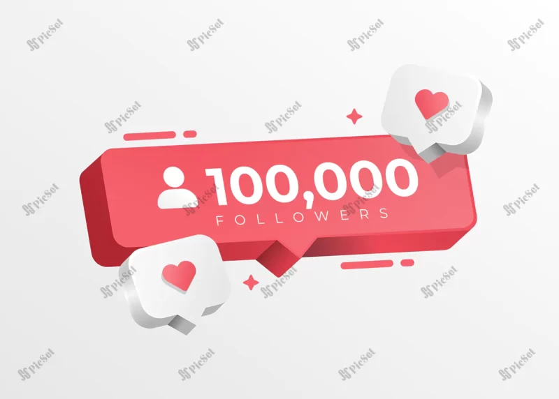 100k social media followers design / طراحی صد هزار دنبال کننده رسانه های اجتماعی