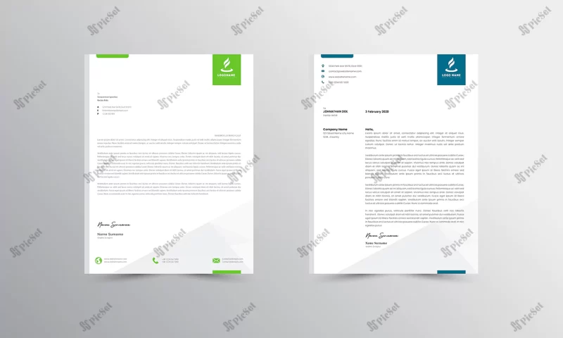 abtract letterhead design modern business letterhead design template vector / قالب سربرگ تجاری مدرن