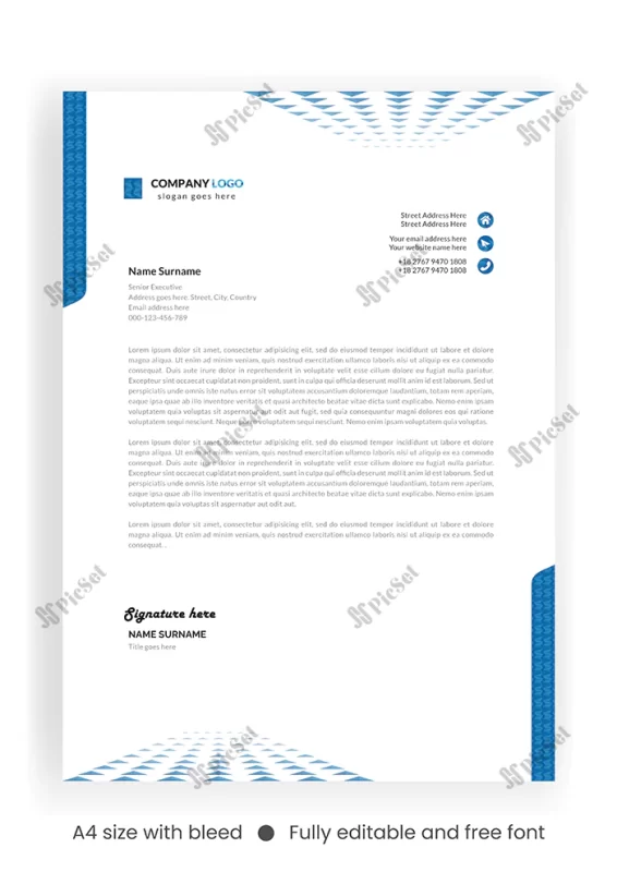business letterhead template with modern design_628095 53 / قالب سربرگ تجاری با طراحی مدرن