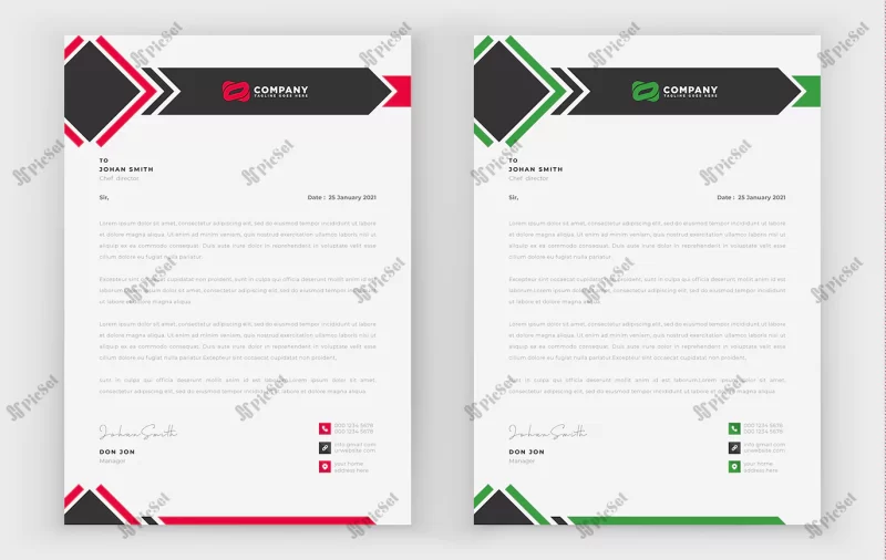 business professional letterhead template design layout / قالب سربرگ حرفه ای کسب و کار