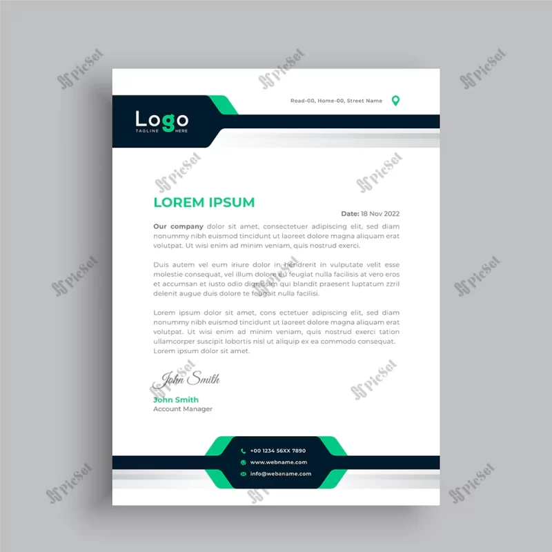 creative letterhead template design / طراحی خلاقانه قالب سربرگ