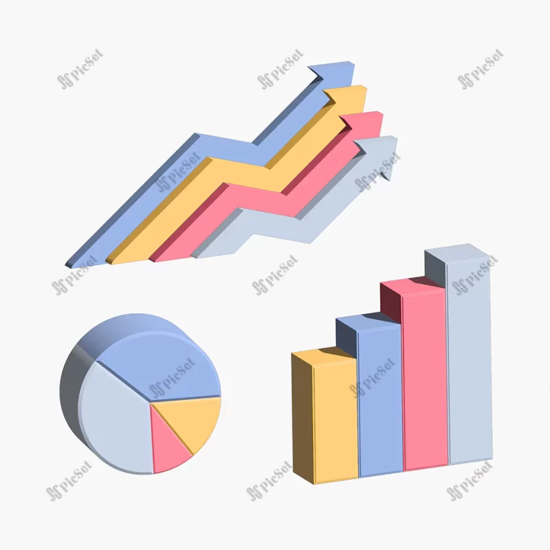 data analysis concept banner growing graphic with rising arrow vector illustration / نمودار تجزیه و تحلیل داده ها، نمودار گرافیک در حال رشد