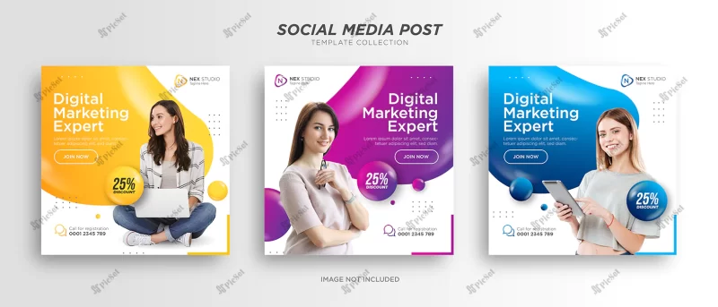 digital business marketing social media post template / قالب پست رسانه اجتماعی بازاریابی کسب و کار دیجیتال