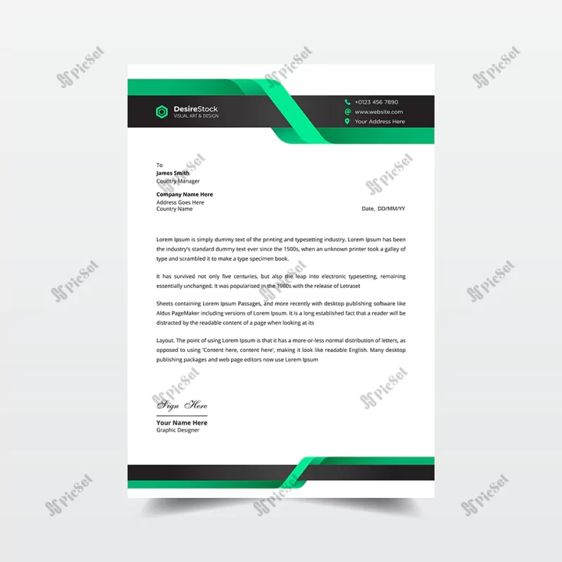 elegant business letterhead invoice professional template design / طراحی قالب حرفه ای سربرگ تجاری زیبا