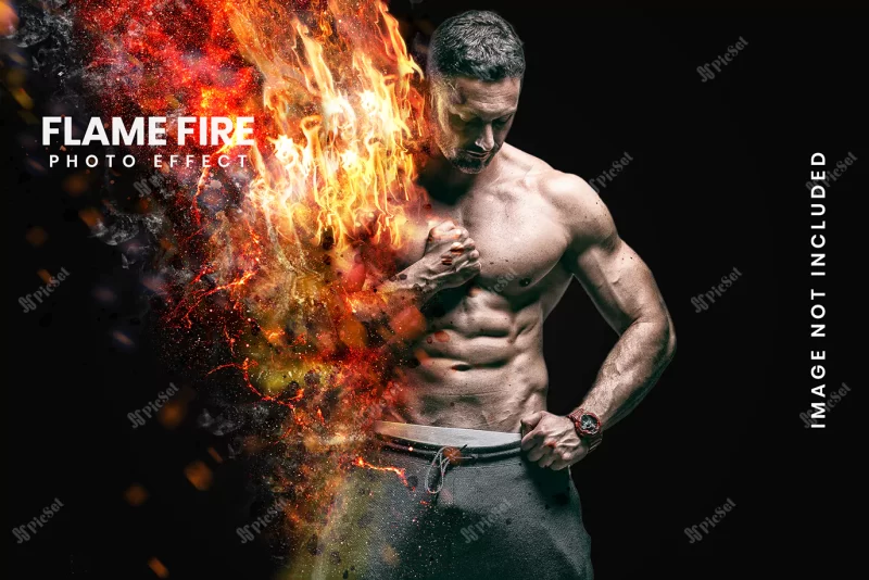 fire sparkle photo effect / افکت عکس درخشش آتش