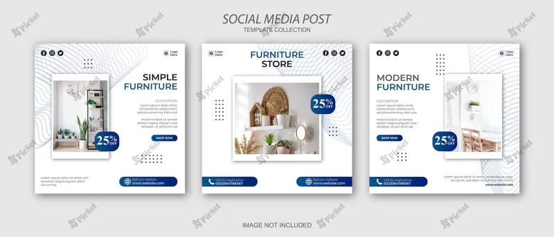 furniture social media post template / قالب پست رسانه های اجتماعی مبلمان