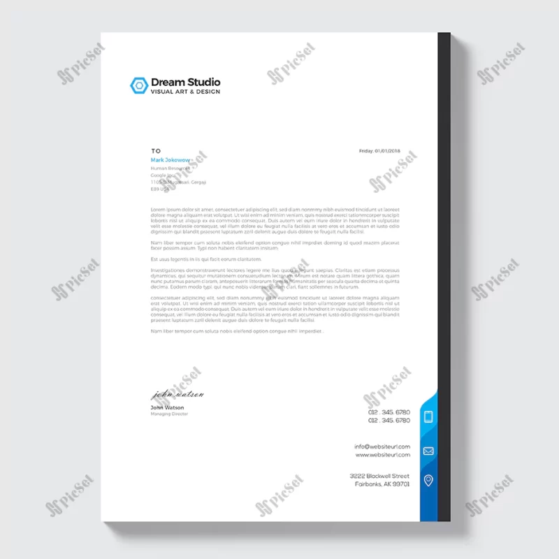 modern company letterhead_1435 161 / قالب سربرگ مدرن شرکتی