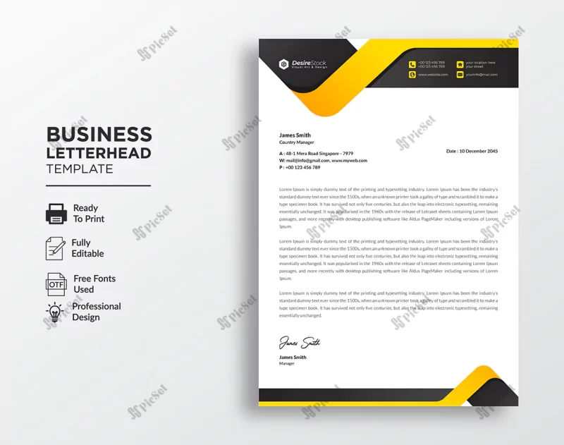 modern corporate letterhead template / قالب سربرگ مدرن شرکتی