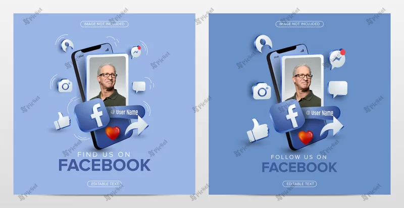 social media facebook mobile square template / شبکه های اجتماعی فیس بوک قالب مربع موبایل