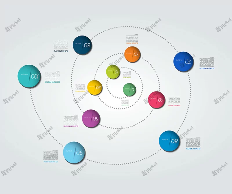spiral infographic diagram scheme / طرح نمودار اینفوگرافیک مارپیچی