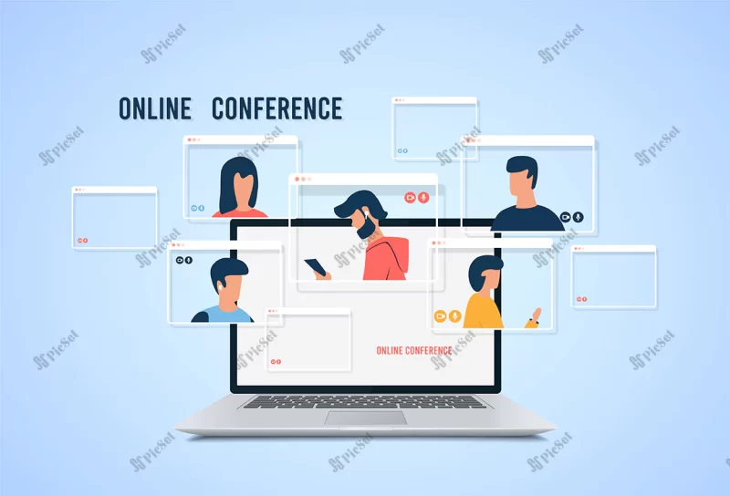 video conference call / تماس ویدیو کنفرانس جلسه آنلاین کاری