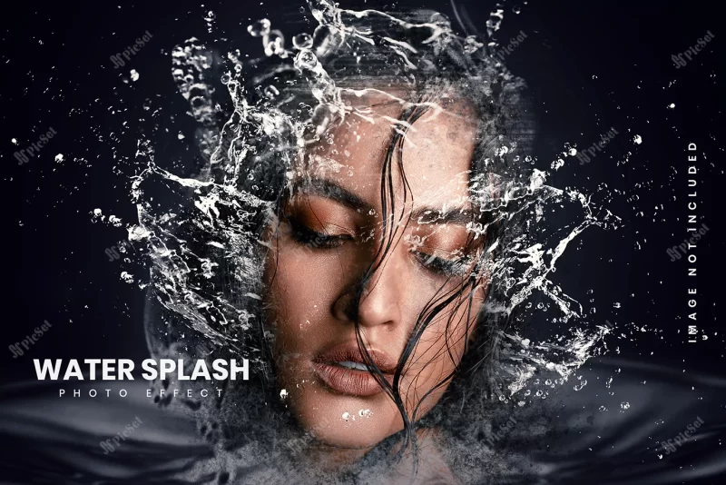 water splash portrait photo effect / افکت عکس پرتره قطرات آب