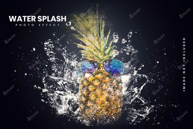 water splash realistic photo effect / افکت عکس پرتره قطرات آب