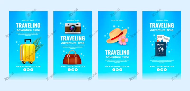 realistic travel agency instagram stories template / قالب استوری آژانس مسافرتی اینستاگرام
