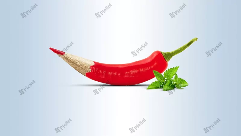 chilli, pencil, creative, vegetable, crayon, fantasy, funny / فلفل قرمز، مداد، خلاقانه، سبزیجات، مداد رنگی، فانتزی، خنده دار