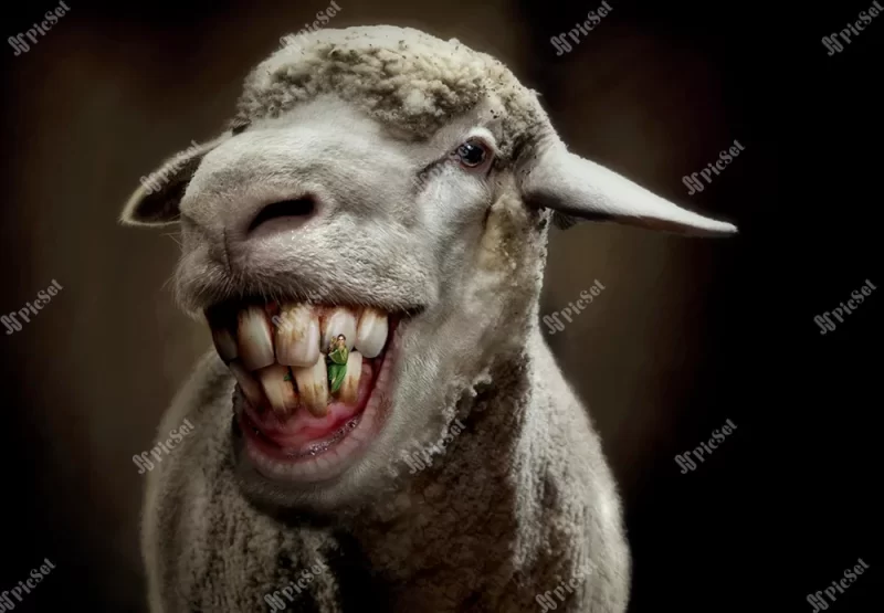 dental floss, creative, animal, sheep, fantasy, commercial, funny / نخ دندان، خلاق، حیوان، گوسفند، فانتزی، تجاری، خنده دار