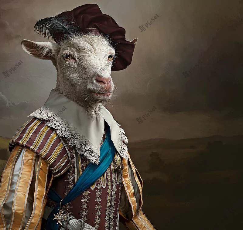 Goat, lord, knight, creative, advertising, funny, fantasy / بز، ارباب، شوالیه، خلاق، تبلیغاتی، خنده دار، فانتزی