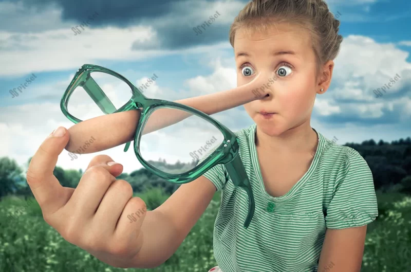 Lying too much, glasses, fantasy, close-up, hand, child, blue eyes, nose, creative, pinocchio, funny / دروغ گفتن بیش از حد، عینک، فانتزی، نمای نزدیک، دست، کودک، چشم آبی، بینی، خلاق، پینوکیو، خنده دار