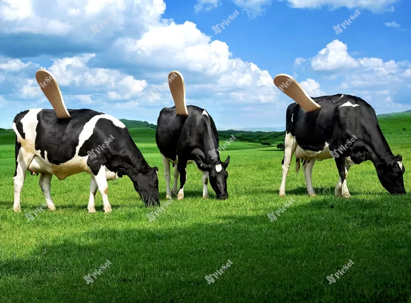 Pure milk ice cream, cloud, grass, ice cream cow, creative, sky, animal, funny, commercial / بستنی شیر خالص، ابر، علف، گاو بستنی، خلاق، آسمان، حیوان، خنده دار، تجاری