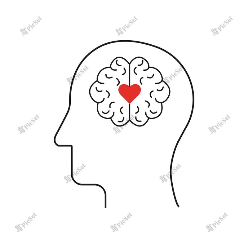 brain icon mental health vector graphics / آیکون مغز گرافیک سلامت روان
