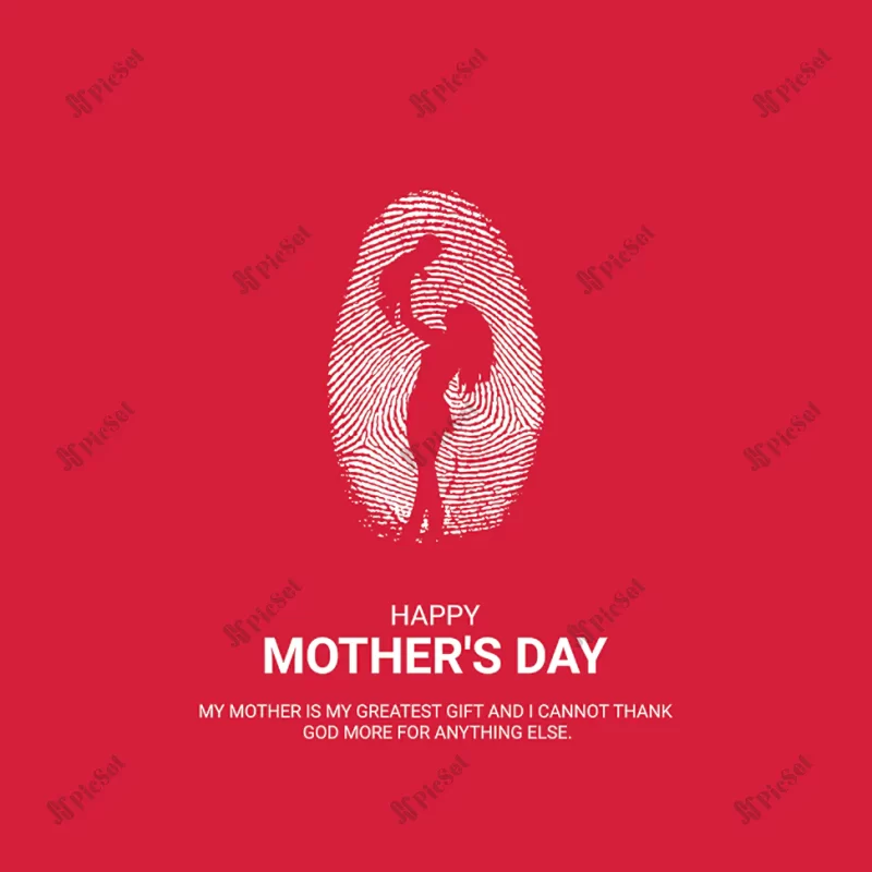 happy mothers day greeting card design free vector / طرح کارت پستال تبریک روز مادر پوستر روز زن با اثر انگشت