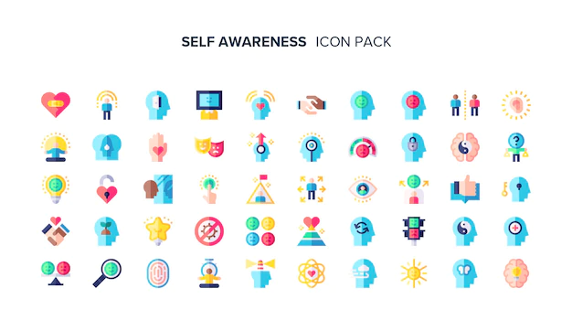 self awareness / آیکن روانشناسی خودآگاهی ذهن