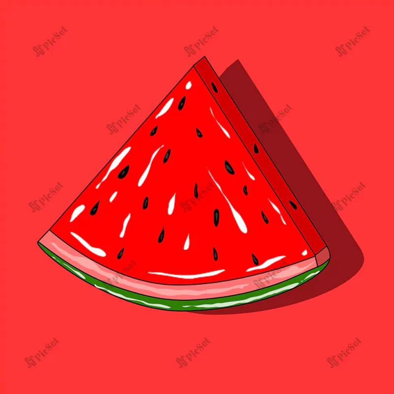 shiny ripe red juicy watermelon slice / قاچ هندوانه آبدار قرمز رسیده براق یلدا