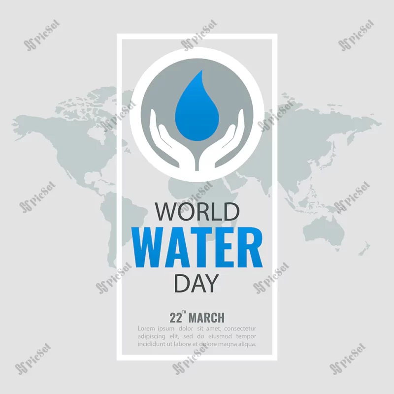 world water day_115560 800 / بنر روز جهانی آب، ذخیره قطره های آب