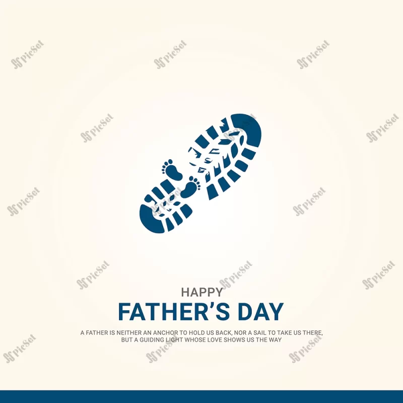 happy fathers day father son foot free vector / روز پدر مبارک رد پای پدر و فرزند