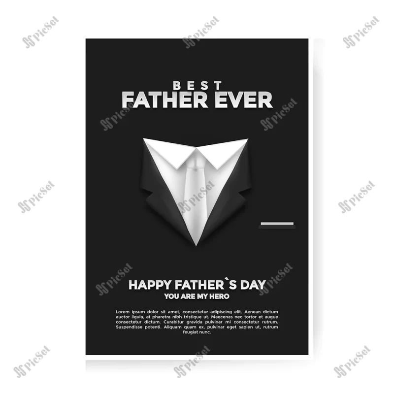 happy fathers day poster template with necktie / قالب پوستر روز پدر مبارک با کراوات