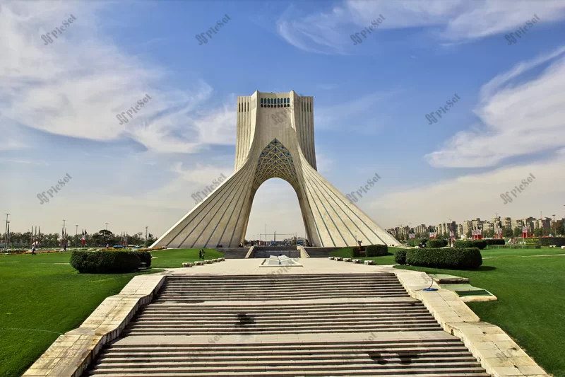 monument tehran city iran / بنای یادبود تهران شهر ایران میدان آزادی برج آزادی