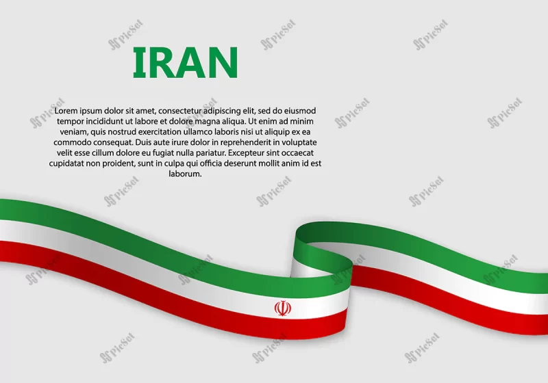 waving flag iran banner / پرچم ایران