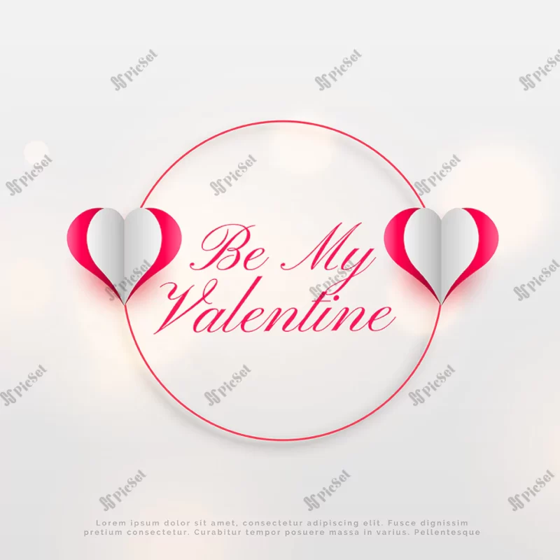 valentines day message design with hearts / کارت تبریک روز ولنتاین با قلب